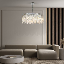 Купить Подвесная люстра Eurosvet 60159 хром/ прозрачный хрусталь Strotskis