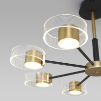 Купить Люстра на штанге Eurosvet 90244/8 черный/золото