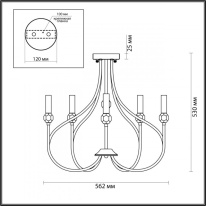 Цена на Накладная люстра LUMION 4495/5C