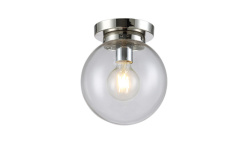 Накладной светильник Crystal Lux MARIO PL1 D200 NICKEL/TRANSPARENTE в интернет магазине Гет Лайт