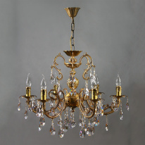 Фото Подвесная люстра AMBIENTE by BRIZZI 8888/6 AB Tear drop