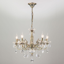 Фото Подвесная люстра Eurosvet 3281/5 античная бронза/прозрачный хрусталь Strotskis
