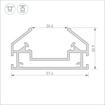 Купить Профиль для шинопроводов Arlight 039173