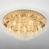 Фото Накладная люстра Eurosvet 10078/10 золото/прозрачный хрусталь Strotskis