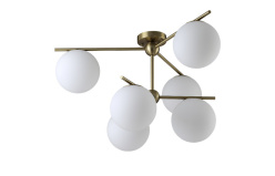 Люстра на штанге Crystal Lux FELIZ SP-PL6 BRONZE/WHITE Фото Люстра на штанге Crystal Lux FELIZ SP-PL6 BRONZE/WHITE