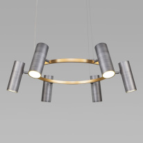 Подвесная люстра Eurosvet 90103/6 матовый серый/золото в интернет магазине Гет Лайт