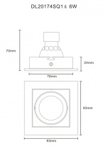 Встраиваемый светильник Donolux DL20174SQ1B в интернет магазине Гет Лайт