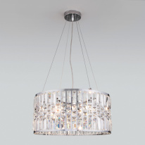 Фото Подвесная люстра Eurosvet 10116/5 хром/прозрачный хрусталь Strotskis