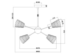 Купить с доставкой по Москве и России Люстра на штанге Freya FR6025PL-L6CH