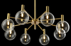 Купить с доставкой по Москве и России Люстра на штанге Crystal Lux ANDRES SP8 BRONZE/TRANSPARENTE