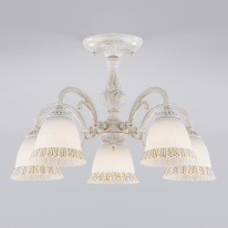 Фото Люстра на штанге Eurosvet 60107/5 белый с золотом