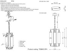 Купить Подвесная люстра Crystal Lux TOMAS SP4 BRASS