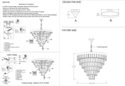 Каскадная люстра Crystal Lux ABIGAIL SP-PL15 D620 GOLD/TRANSPARENT в интернет магазине Гет Лайт