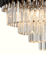 Каскадная люстра Natali Kovaltseva DARIAN 76017/10C CHROME BLACK в интернет магазине Гет Лайт