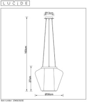 Подвесной светильник LUCIDE 25400/30/65 в интернет магазине Гет Лайт