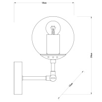 Бра ARTE Lamp A1664AP-1BK Цена на Бра ARTE Lamp A1664AP-1BK