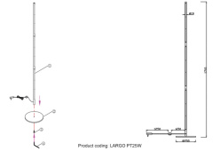 Фото Торшер Crystal Lux LARGO PT25W BLACK