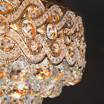 Накладная люстра Eurosvet 3296/16 золото/прозрачный хрусталь Strotskis в интернет магазине Гет Лайт