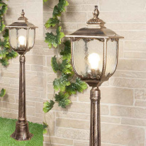 Купить Садово-парковый светильник Elektrostandard Sculptor F черное золото (арт. GLXT-1407F)