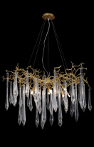 Купить с доставкой по Москве и России Каскадная люстра Crystal Lux REINA SP8 D1000 GOLD PEARL