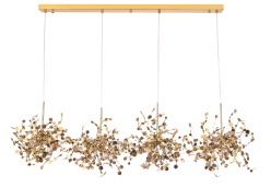 Подвесная люстра Crystal Lux GARDEN SP3х4 L1600 GOLD Фото Подвесная люстра Crystal Lux GARDEN SP3х4 L1600 GOLD