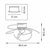 Купить с доставкой по Москве и России Накладная люстра Lightstar 748094