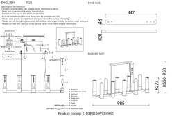 Подвесная люстра Crystal Lux OTONO SP10 L980 BRASS/TRANSPARENTE в интернет магазине Гет Лайт