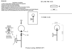 Бра Crystal Lux MARZO AP1 BRONZE/TRANSPARENTE в интернет магазине Гет Лайт