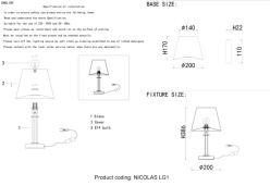 Настольная лампа Crystal Lux NICOLAS LG1 NICKEL/WHITE Настольная лампа Crystal Lux NICOLAS LG1 NICKEL/WHITE в интернет магазине Гет Лайт