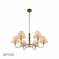 Цена на Подвесная люстра iLamp YT2043-6 GD+Coffee
