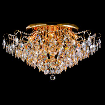 Цена на Накладная люстра Eurosvet 10081/12 золото/прозрачный хрусталь Strotskis