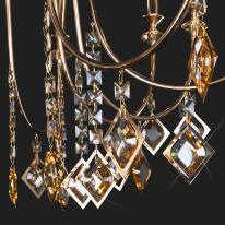 Цена на Подвесная люстра Eurosvet 10120/12 золото/тонированный хрусталь Strotskis Smart (10110