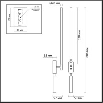 Бра LUMION 5680/9WL Купить Бра LUMION 5680/9WL