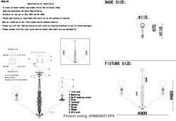 Купить Подвесная люстра Crystal Lux ARMANDO SP8 GOLD
