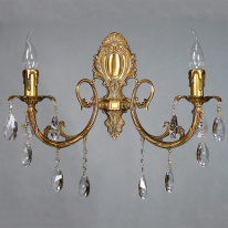 Фото Бра AMBIENTE by BRIZZI 8888/2 AB Tear drop