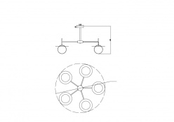 Купить с доставкой по Москве и России Люстра на штанге Freya FR5202PL-05BS