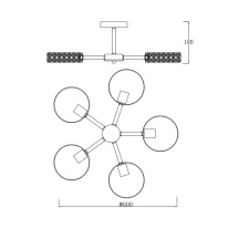 Купить с доставкой по Москве и России Люстра на штанге Escada 679/5P White