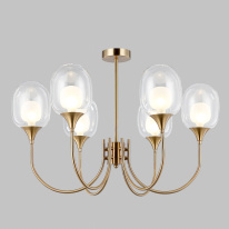 Фото Люстра на штанге Eurosvet 70217/6 латунь
