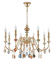 Фото Подвесная люстра Crystal Lux MERCEDES SP8 GOLD/COLOR