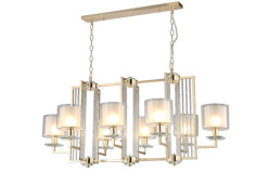 Подвесная люстра Crystal Lux NICOLAS SP8 L1000 GOLD/WHITE Цена на Подвесная люстра Crystal Lux NICOLAS SP8 L1000 GOLD/WHITE