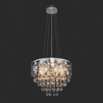 Цена на Каскадная люстра Eurosvet 10123/8 хром/прозрачный хрусталь Strotskis Smart (10114/8)