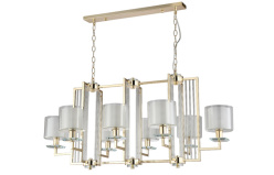 Подвесная люстра Crystal Lux NICOLAS SP8 L1000 GOLD/WHITE Фото Подвесная люстра Crystal Lux NICOLAS SP8 L1000 GOLD/WHITE