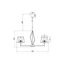 Купить с доставкой по Москве и России Подвесная люстра Vele Luce VL2191L06