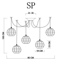 Купить Подвесная люстра ARTE Lamp A1110SP-5WH