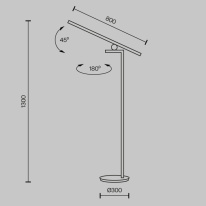 Купить с доставкой по Москве и России Торшер Maytoni MOD363FL-L14B3K