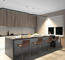 Купить с доставкой по Москве и России Линейный светильник Denkirs DK9154-BK