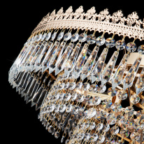 Купить с доставкой по Москве и России Накладная люстра Eurosvet 10078/10 золото/прозрачный хрусталь Strotskis