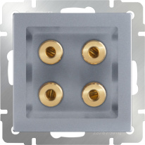 Фото Розетка Werkel WL06-AUDIOx4 (серебряный)