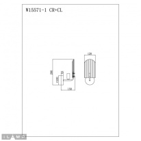 Бра iLamp W15571-1 CR+CL Купить Бра iLamp W15571-1 CR+CL