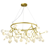 Фото Подвесная люстра Natali Kovaltseva GRACE 75128/8C GOLD SATIN